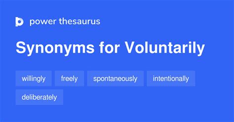 voluntarily synonym.